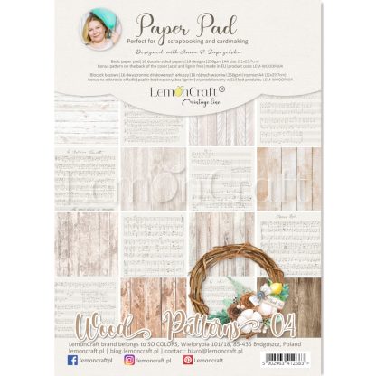 Wood Patterns 04 - Pad scrapbooking papers 21x29cm - Lemoncraft