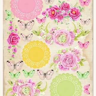 One-sided scrapbooking paper - Vintage Time 014