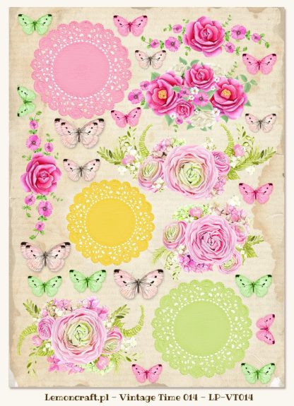 One-sided scrapbooking paper - Vintage Time 014