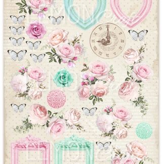 One-sided scrapbooking paper - Vintage Time 025