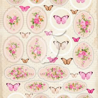 One-sided scrapbooking paper - Vintage Time 029