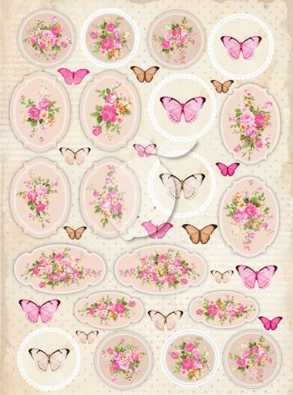 One-sided scrapbooking paper - Vintage Time 029