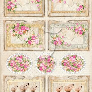 One-sided scrapbooking paper - Vintage Time 030