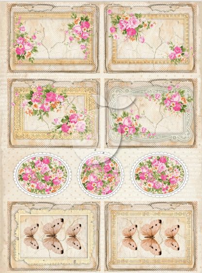 One-sided scrapbooking paper - Vintage Time 030