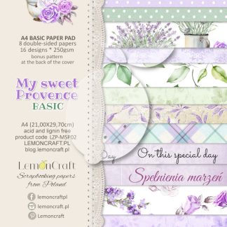 LZP-MSP02 - Pad scrap papers 21x29cm - Lemoncraft - My sweet Provence