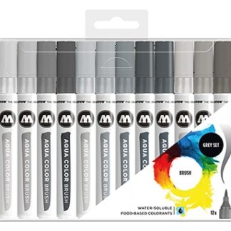 Aqua Color Brush Grey Set(12)