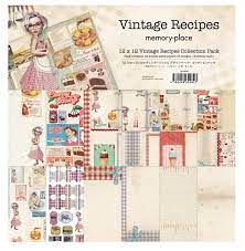 Memory Place Vintage Recipes 12x12 Inch Paper Pack