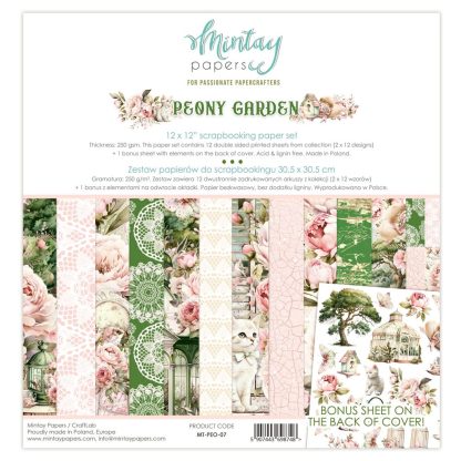 30,5x30,5cm Paper Set - Peony Garden