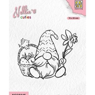 Nellie Snellen  Nellie's Cuties Clear Stamp Gnom with Easter