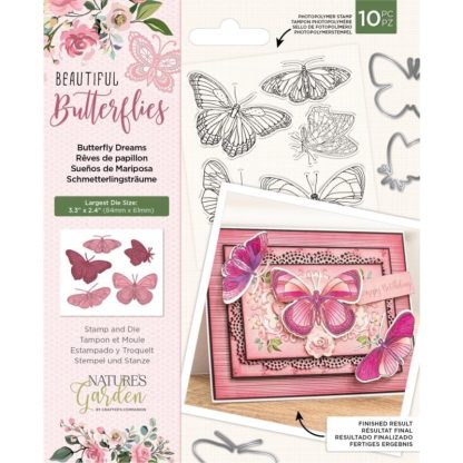 Beautiful Butterflies - Clearstamp&snijmallen set - Butterfly Dreams