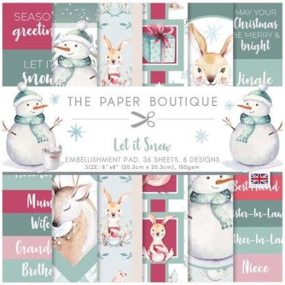 The Paper Boutique Let it Snow 21,3x21,3cm Embellishment Pad