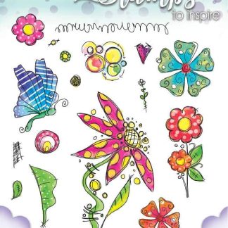Polkadoodles Doodle Dragonfly Clear Stamps