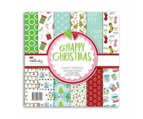 Polkadoodles Happy Christmas 6x6 Inch Paper Pack