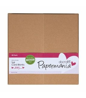Papermania Tall Cards & Envelopes Recycled Kraft (50pk)