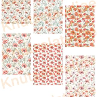 Poppy patternpapier (6blz)