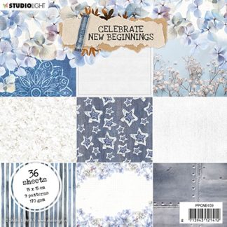 SL Paper pad Pattern Paper Celebrate new beginnings 150x150mm nr.159