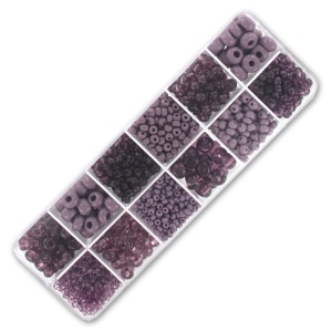 Set of Ornella seed beads Purple x200g