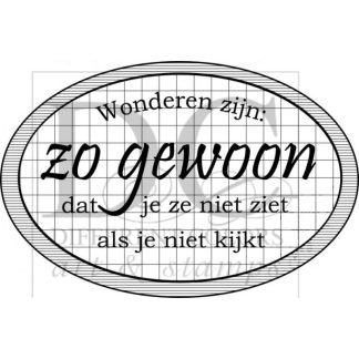 Wonderen zijn zo gewoon HOUT