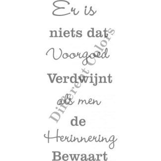 Er is niets dat voorgoed HOUT