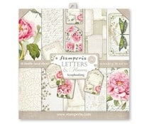 Scrapbooking Pad 10 sheets cm 30-5x30-5 - Letters & flowers