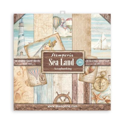 Scrapbooking Pad 10 sheets cm 30-5x30-5- Sea Land