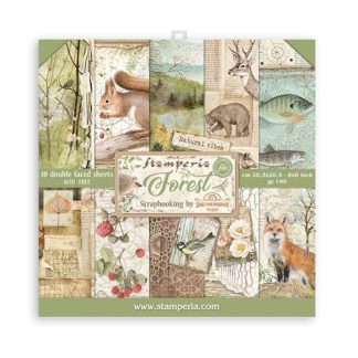 Scrapbooking Small Pad 10 sheets cm 20-3X20-3- Forest