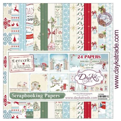DayKa Trade Me encanta La Navidad 12x12 Inch Paper Pack