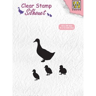 Silhouet Clear stamps 'duck with chicks'