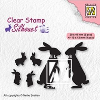 Nellies Choice Clearstempel - Silhouette Konijnen