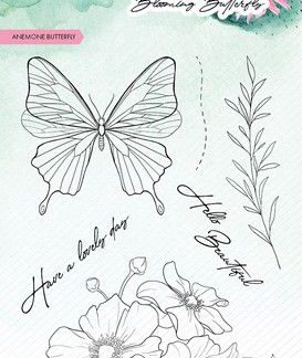 Studio Light Clear Stamp Blooming Butterfly nr.359