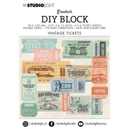 Studio Light  Essentials DIY Block Mini Tickets