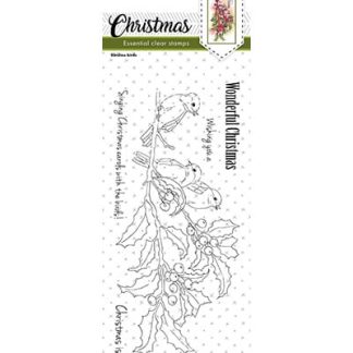 SL Clear Stamp Christmas Slimline birds Essentials nr.241