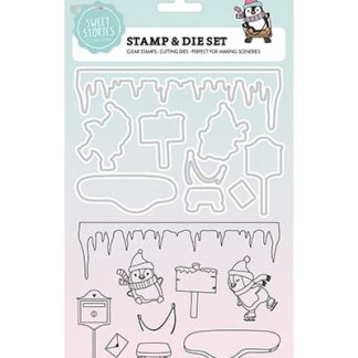 SS Stamp & Cutting Die Penguin Sweet Stories nr.18