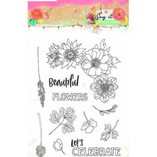 SL Clear Stamp Say it with flowers 105x148mm nr.526