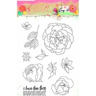 SL Clear Stamp Say it with flowers 105x148mm nr.527