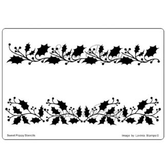 Sweet Poppy Stencil: Holly Borders