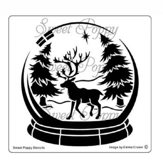 Sweet Poppy Stencil: Snow Globe - Caribou