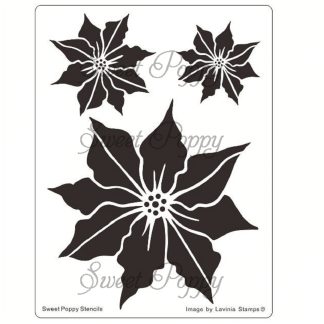 Sweet Poppy Stencil: Poinsettia