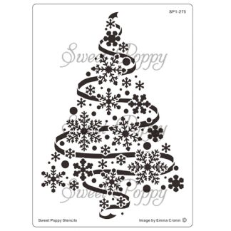 Sweet Poppy Stencil: Snowflake Tree