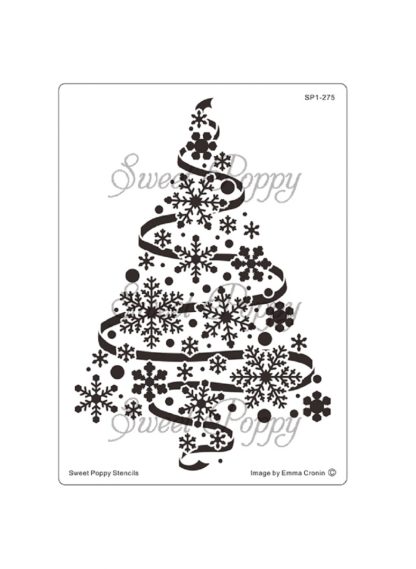 Sweet Poppy Stencil: Snowflake Tree