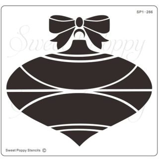 Sweet Poppy Stencil: Large Bauble