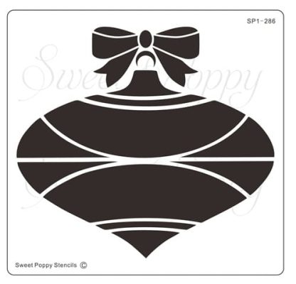 Sweet Poppy Stencil: Large Bauble