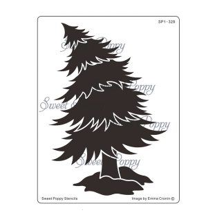 Sweet Poppy Stencil: Wonky Fir Tree