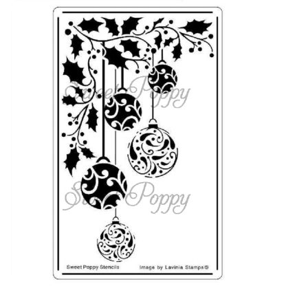 Sweet Poppy Stencil: Holly Baubles