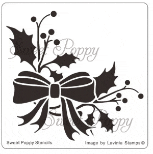 Sweet Poppy Stencil: Holly Sprig