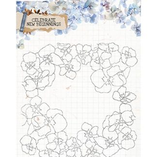 SL Clear Stamp background Celebrate new beginnings 150x150mm nr.518