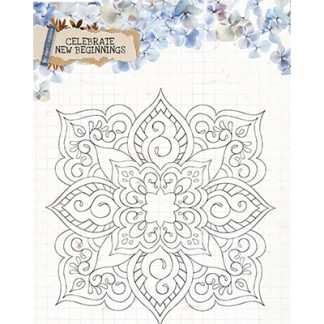 SL Clear Stamp background Celebrate new beginnings 150x150mm nr.519