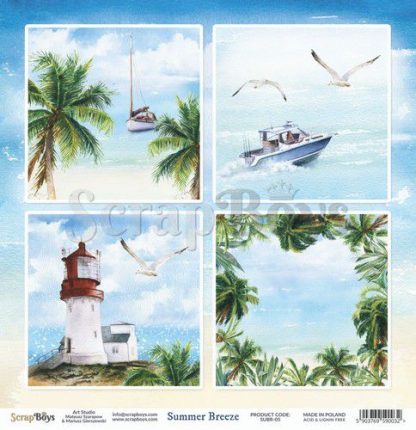 ScrapBoys Summer Breeze paper sheet DZ