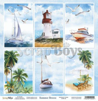 ScrapBoys Summer Breeze paper sheet DZ