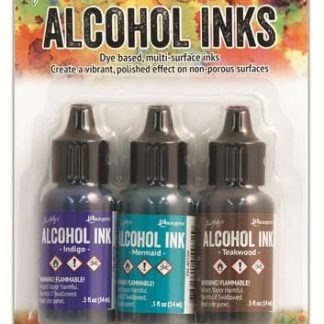 Ranger Alcohol Ink Kits Mariner Indigo, Mermaid, Teakwood
